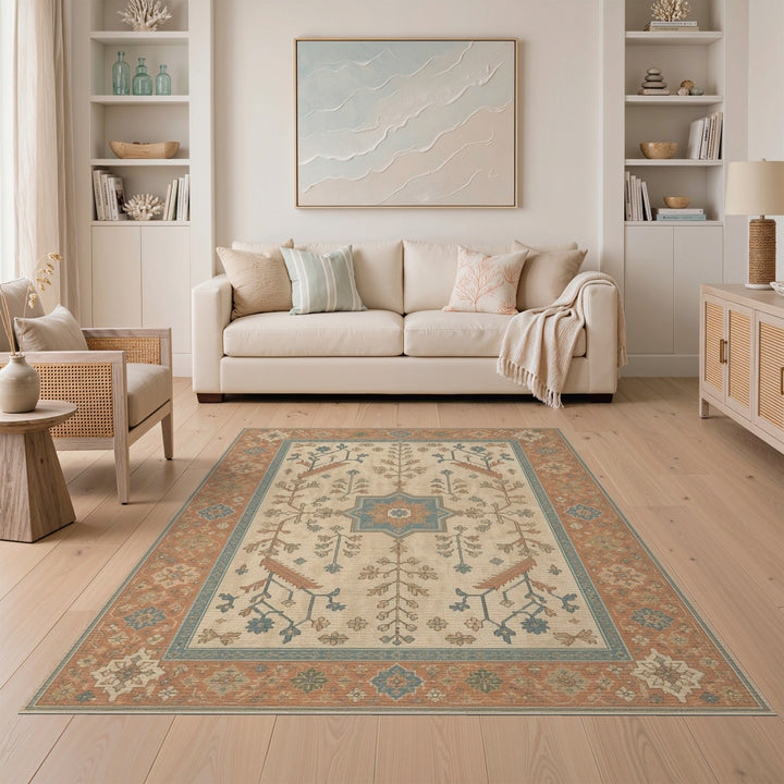 Blue and Teal Medallion Blue Teal Persian Medallion Area Rug