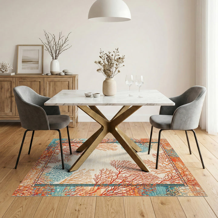 Coral Reef Beige Area Rug