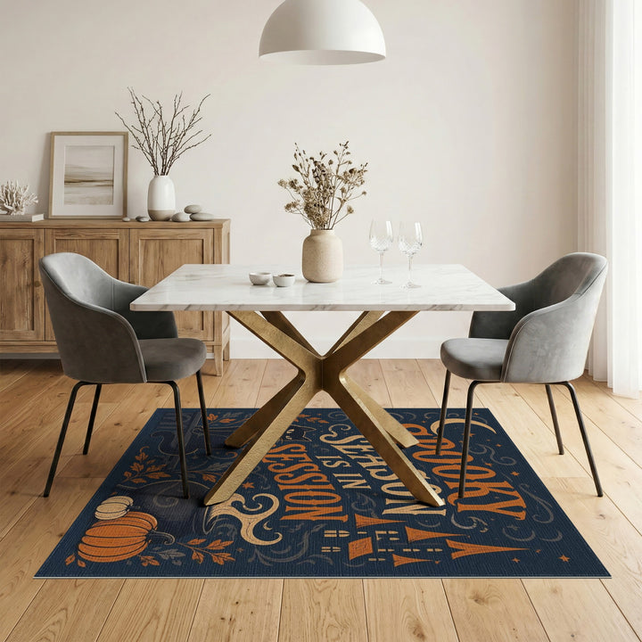 Spooky Season Black Cat Area Rug