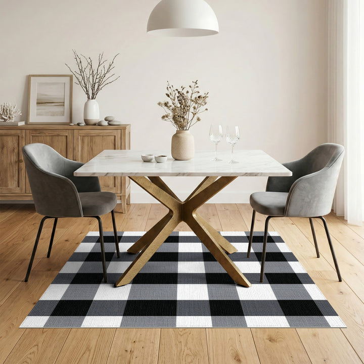 Black and White Checkered Black White Checkered Area Rug