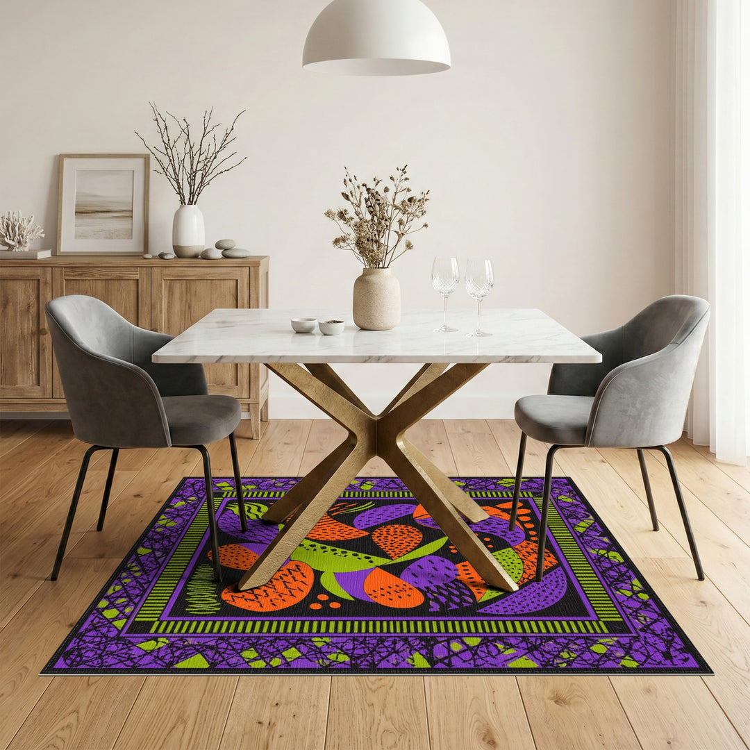 Vibrant Abstract Multi-Color Area Rug