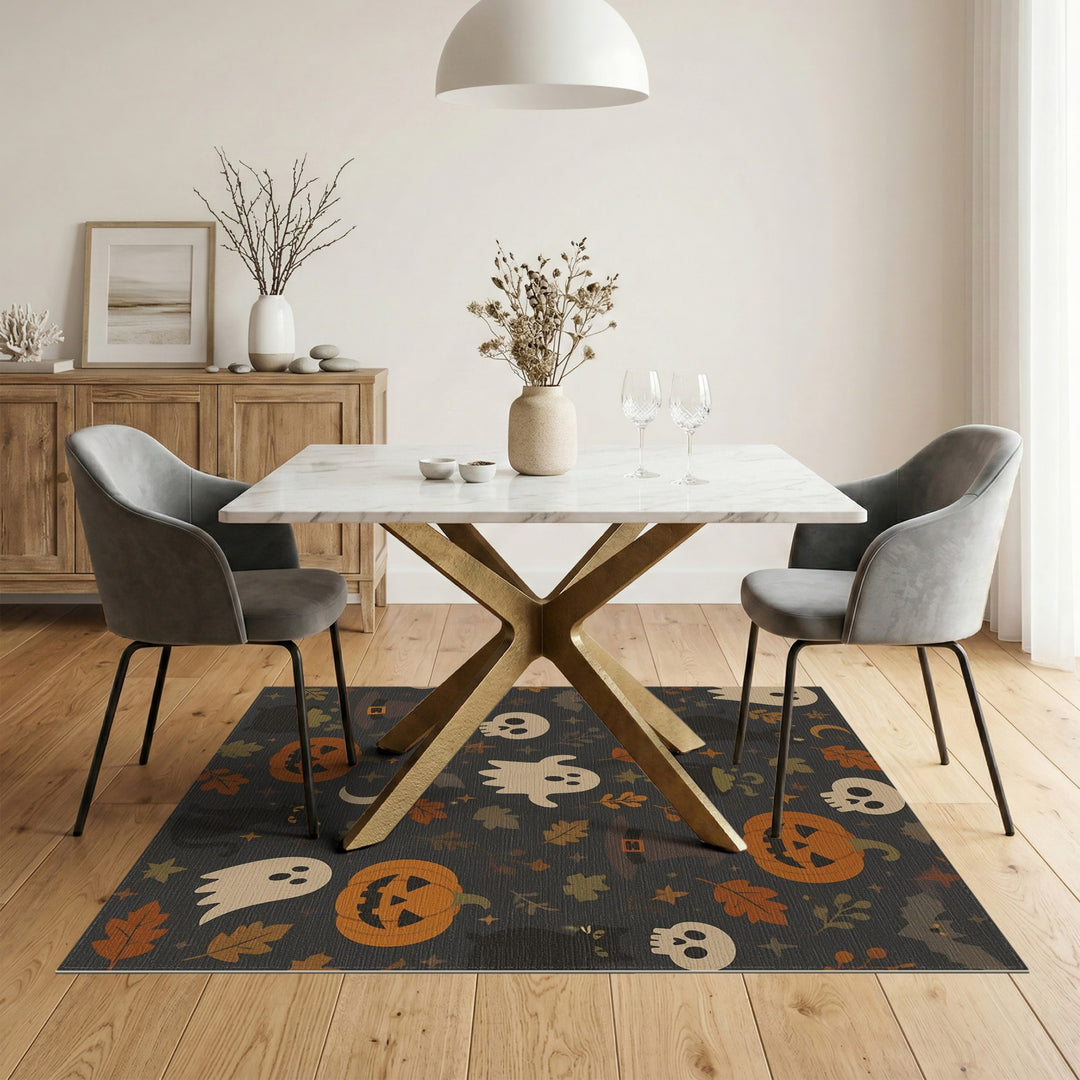 Spooky Halloween Cartoon Area Rug