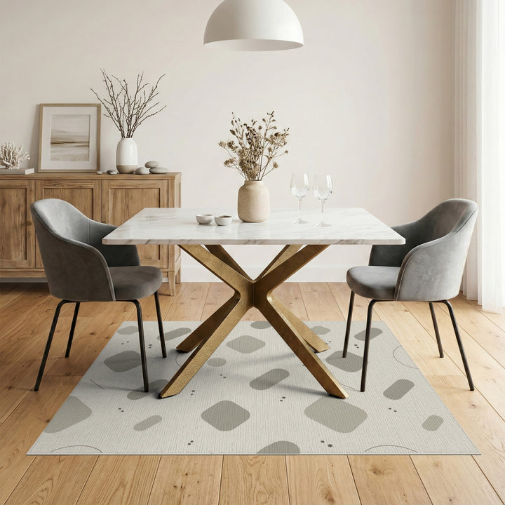 Grey Geometric Modern Area Rug