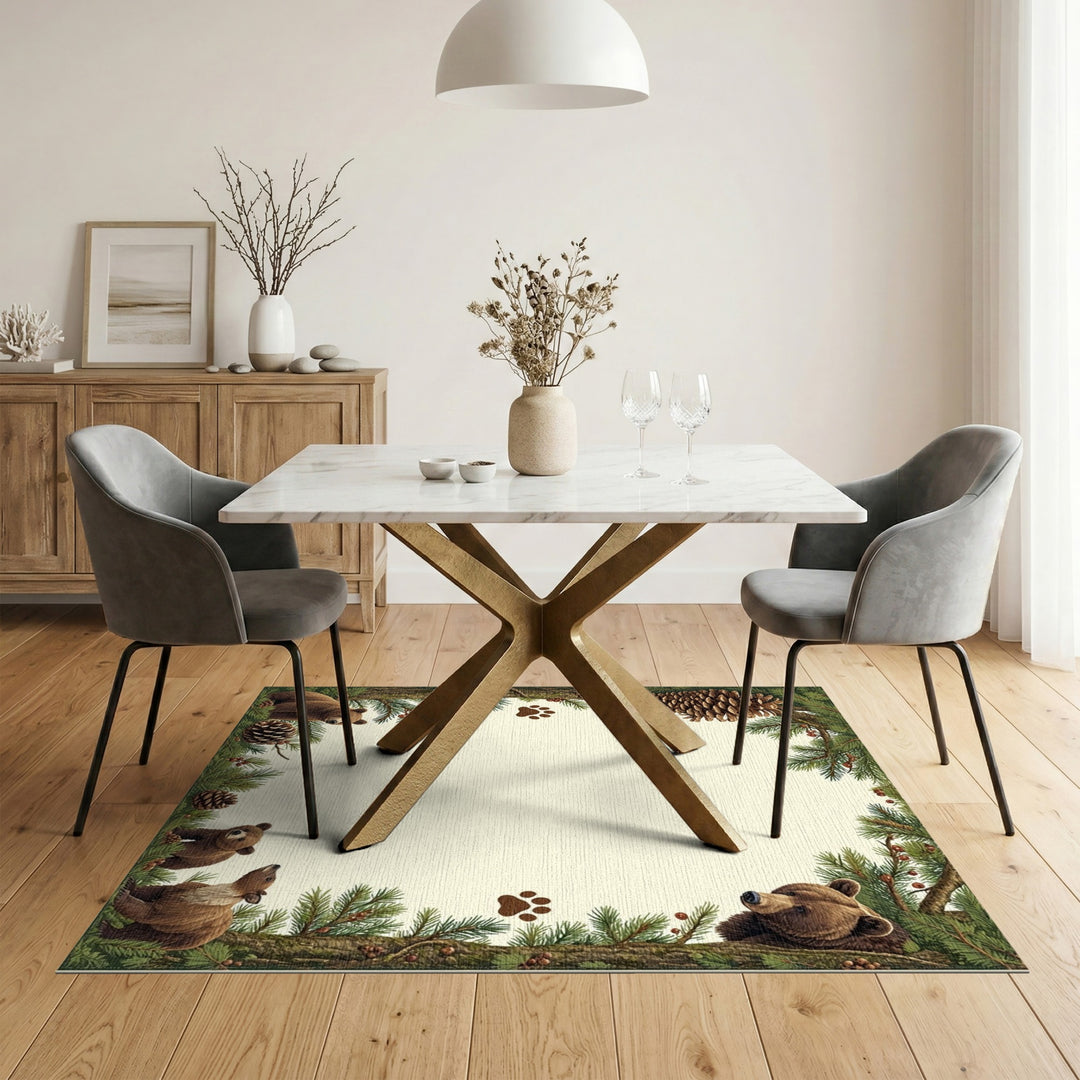 Bear Woodland Area Rug