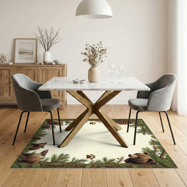 Bear Woodland Area Rug