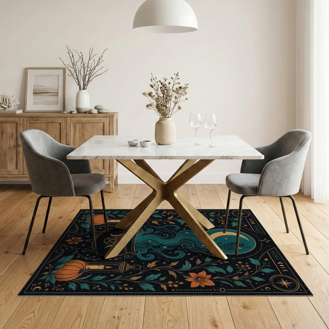 Mystic Cauldron Moon Washable Area Rug