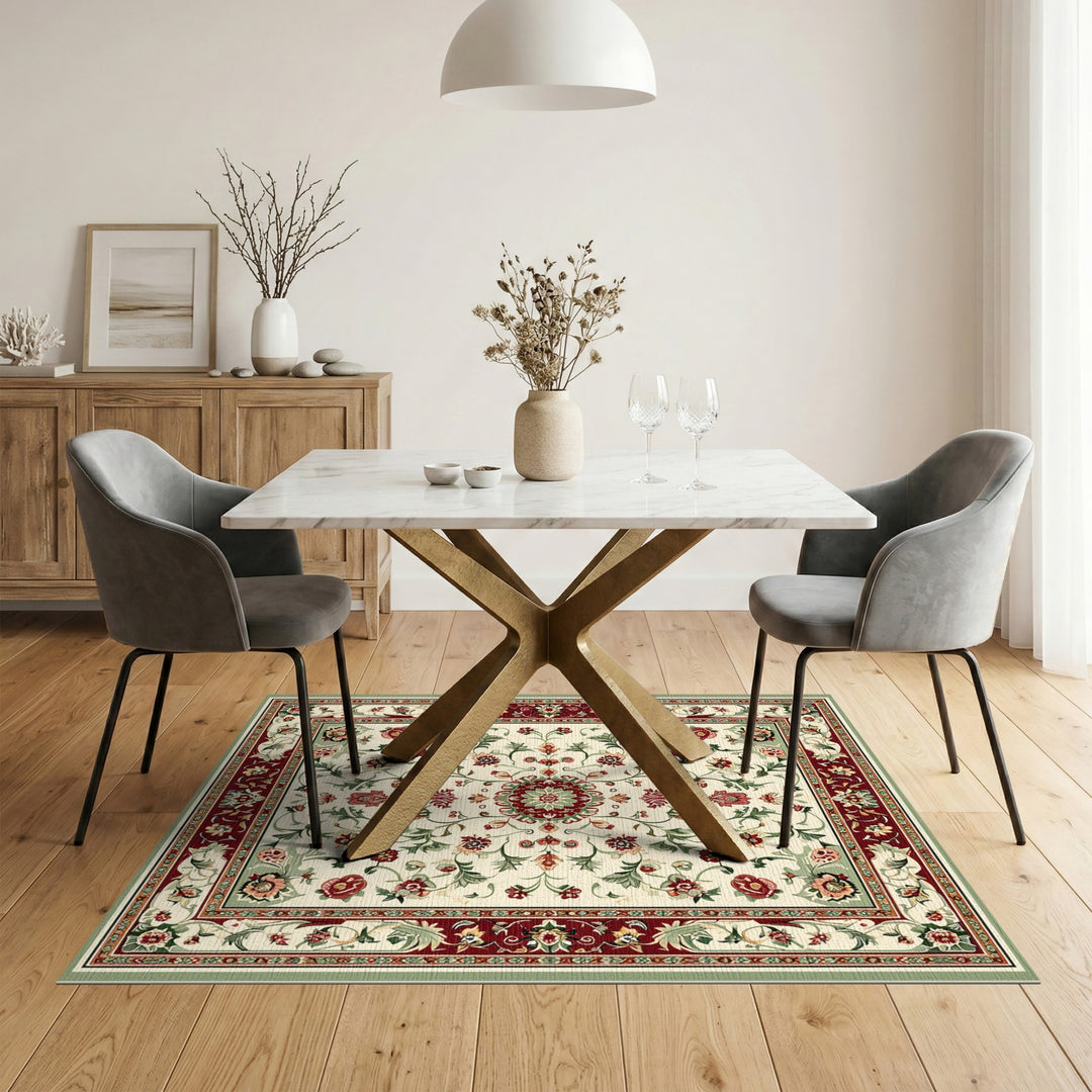 Red Floral Persian Area Rug