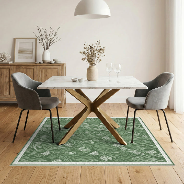 Green Coastal Seaweed Area Rug