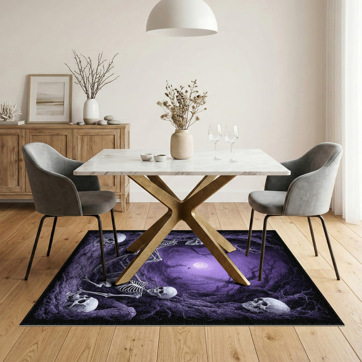 Purple Skeleton Grove Area Rug