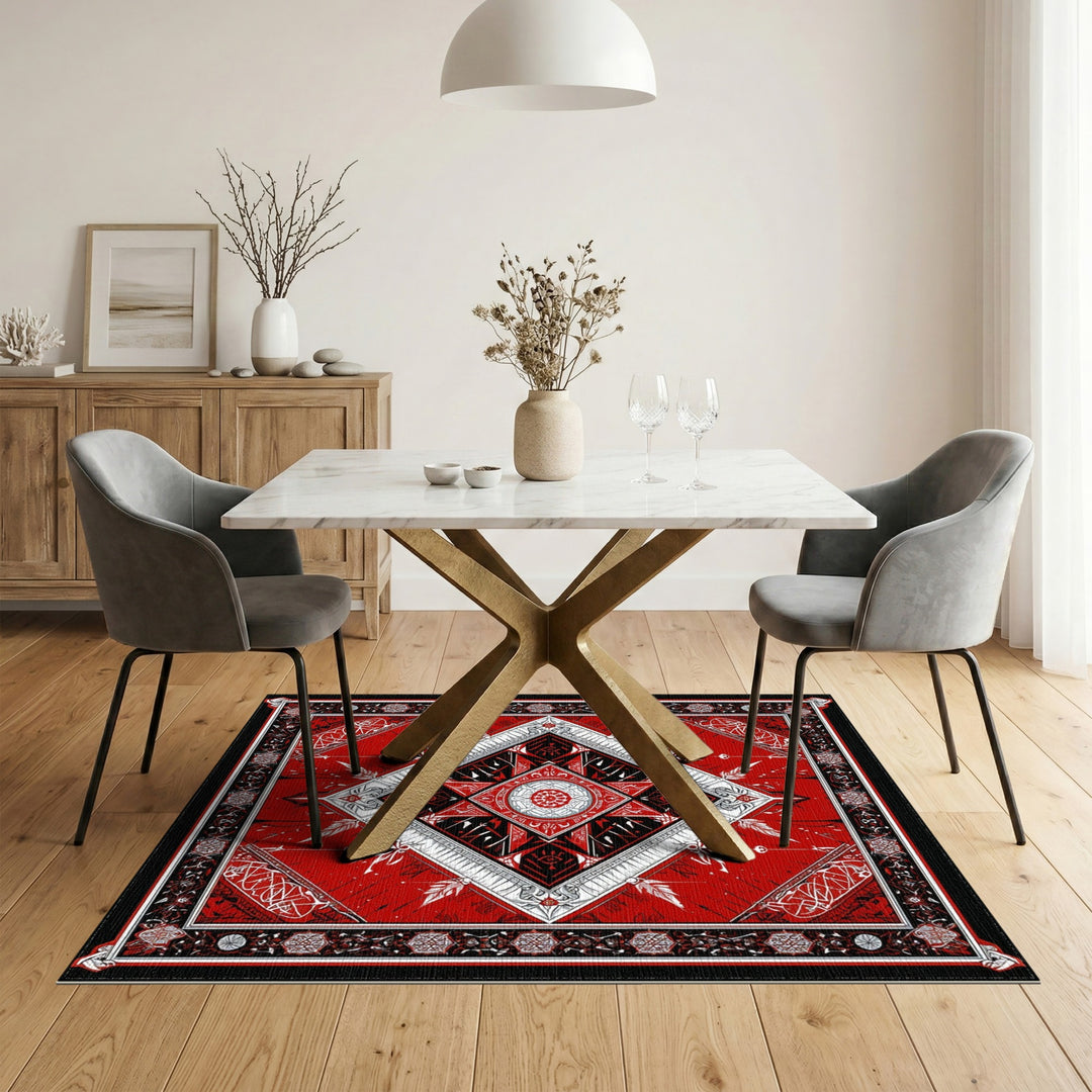 Red Heritage Tribal Red Heritage Tribal Diamond Area Rug