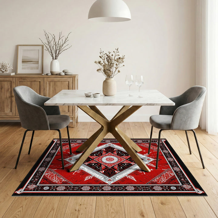 Red Heritage Tribal Red Heritage Tribal Diamond Area Rug