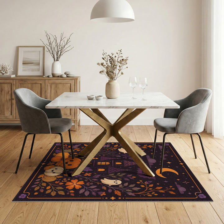 Cute Halloween Ghosts Pumpkin Kids Area Rug
