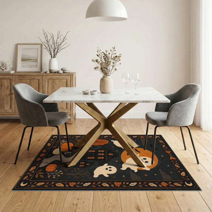 Whimsical Ghost Halloween Area Rug
