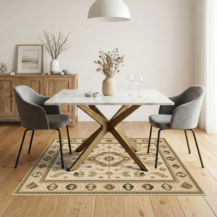Southwestern Beige Geometric Area Rug