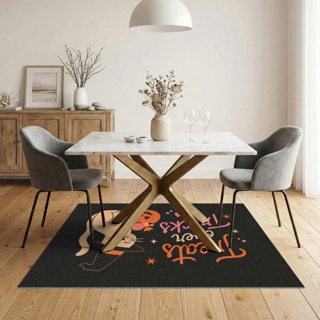 Tricks Over Treats Cat Area Rug