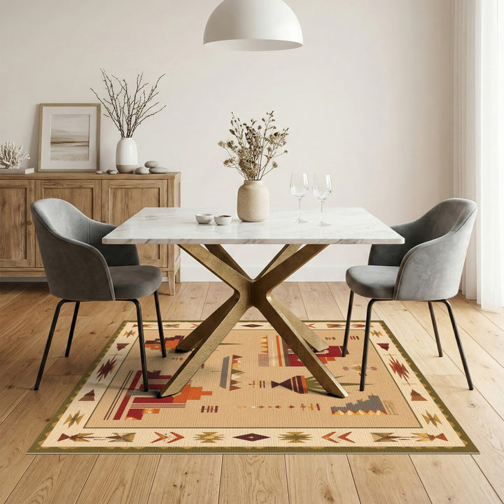 Southwestern Pueblo Geometric Area Rug