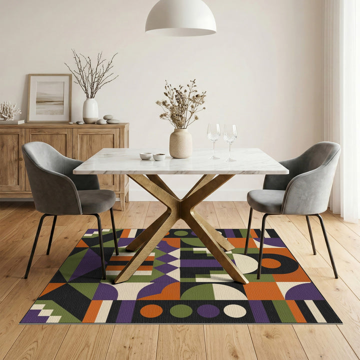 Geometric Multi-Color Area Rug