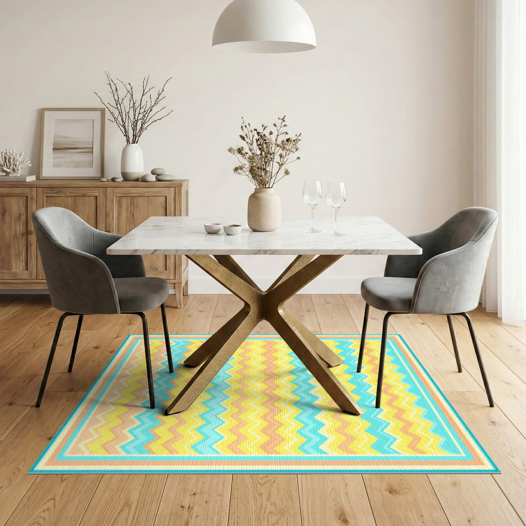 Vibrant Chevron Area Rug