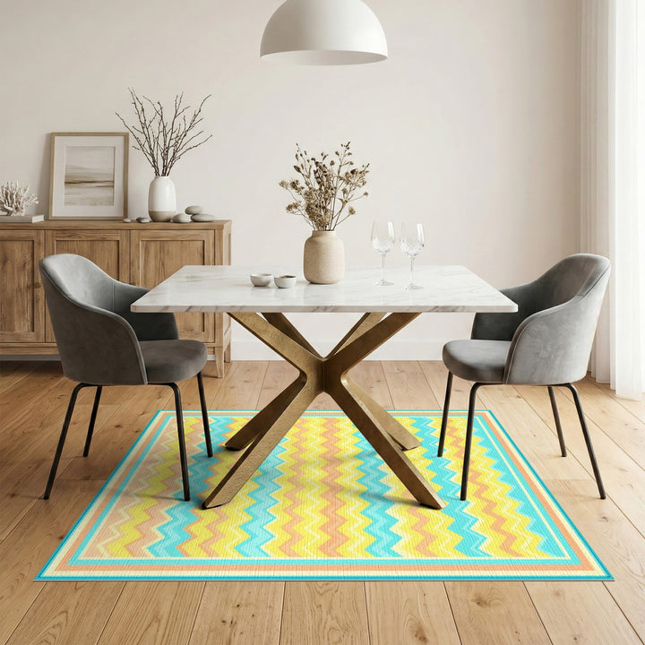 Vibrant Chevron Area Rug