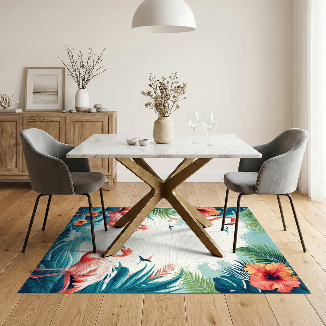 Flamingo Paradise Coastal Area Rug