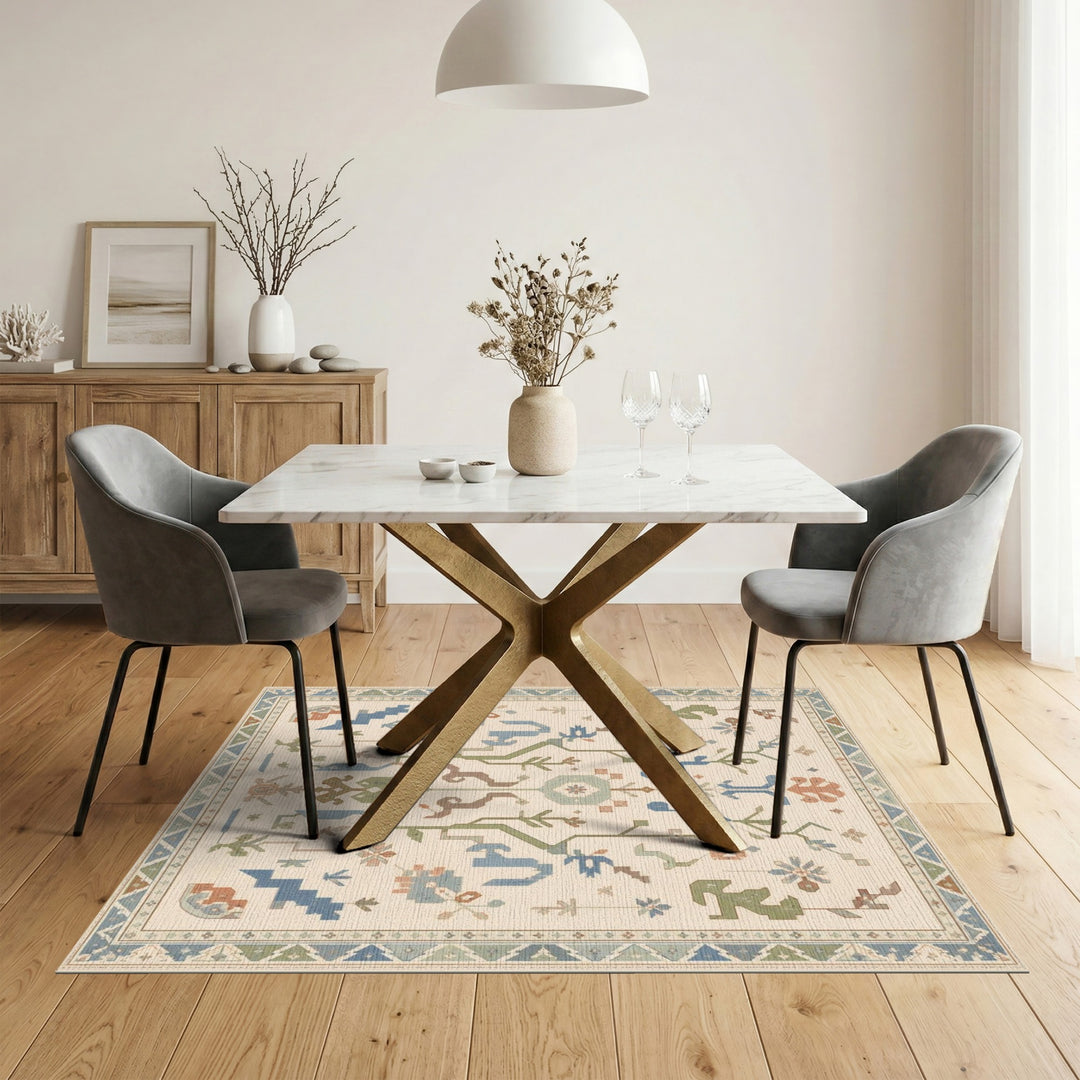 Heritage Tribal Blue Teal Area Rug