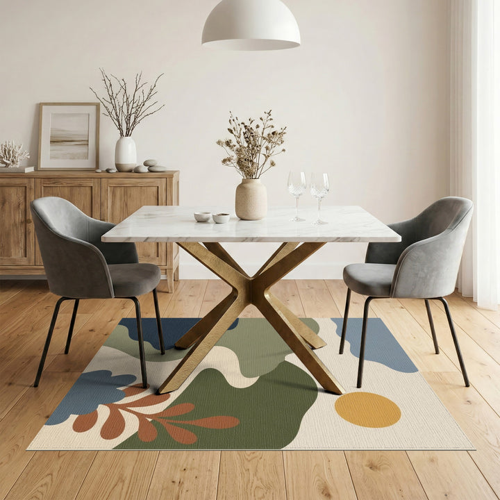 Abstract Landscape Washable Area Rug