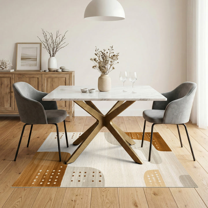 Brown and Tan Abstract Area Brown Abstract Wave Area Rug