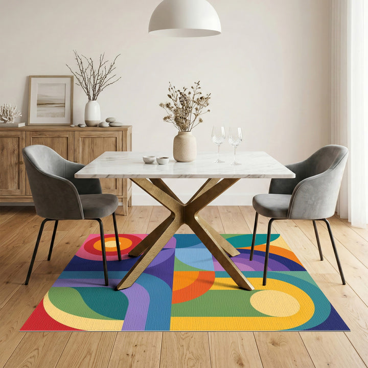 Multi-color and Patterns Geometric Modern Bold Multi-Color Geometric Area Rug