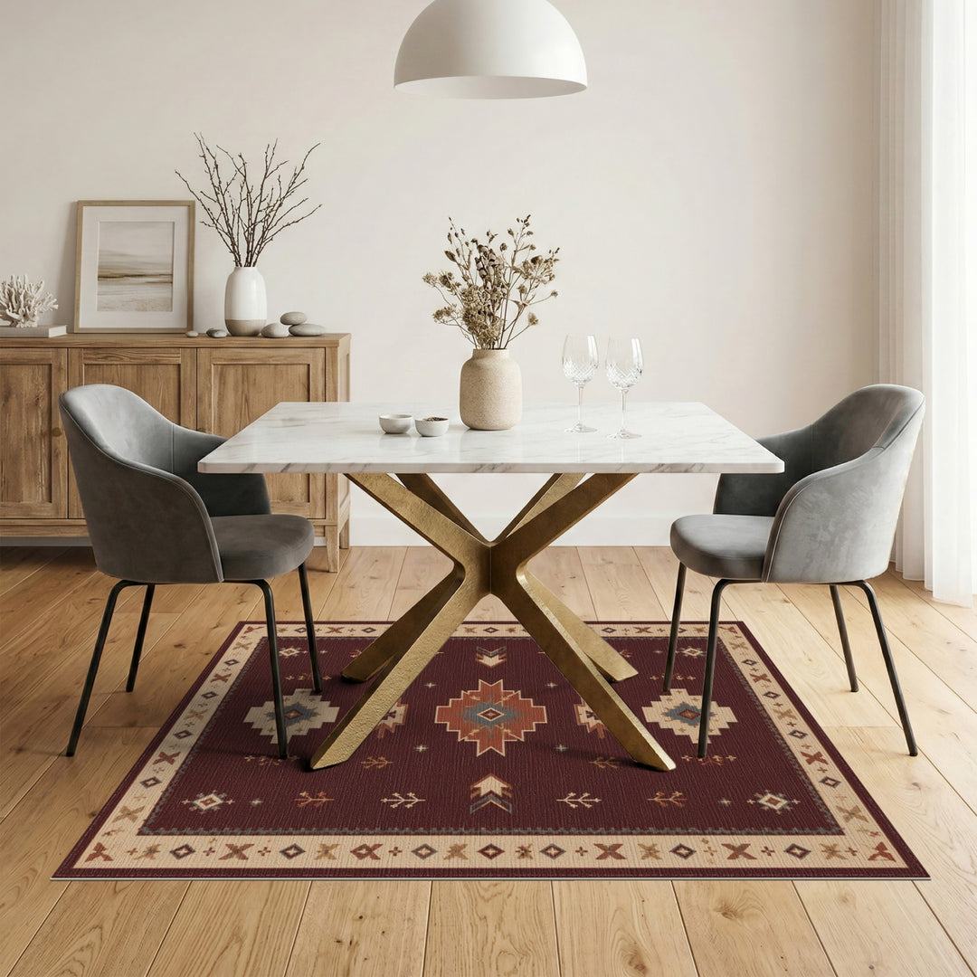 Heritage Tribal Red Tribal Geometric Area Rug