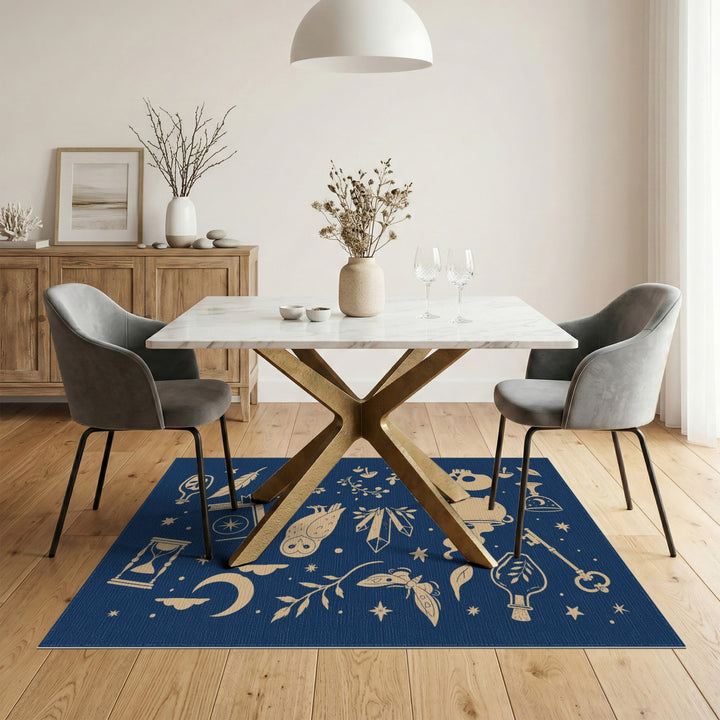 Mystic Celestial Blue Area Rug