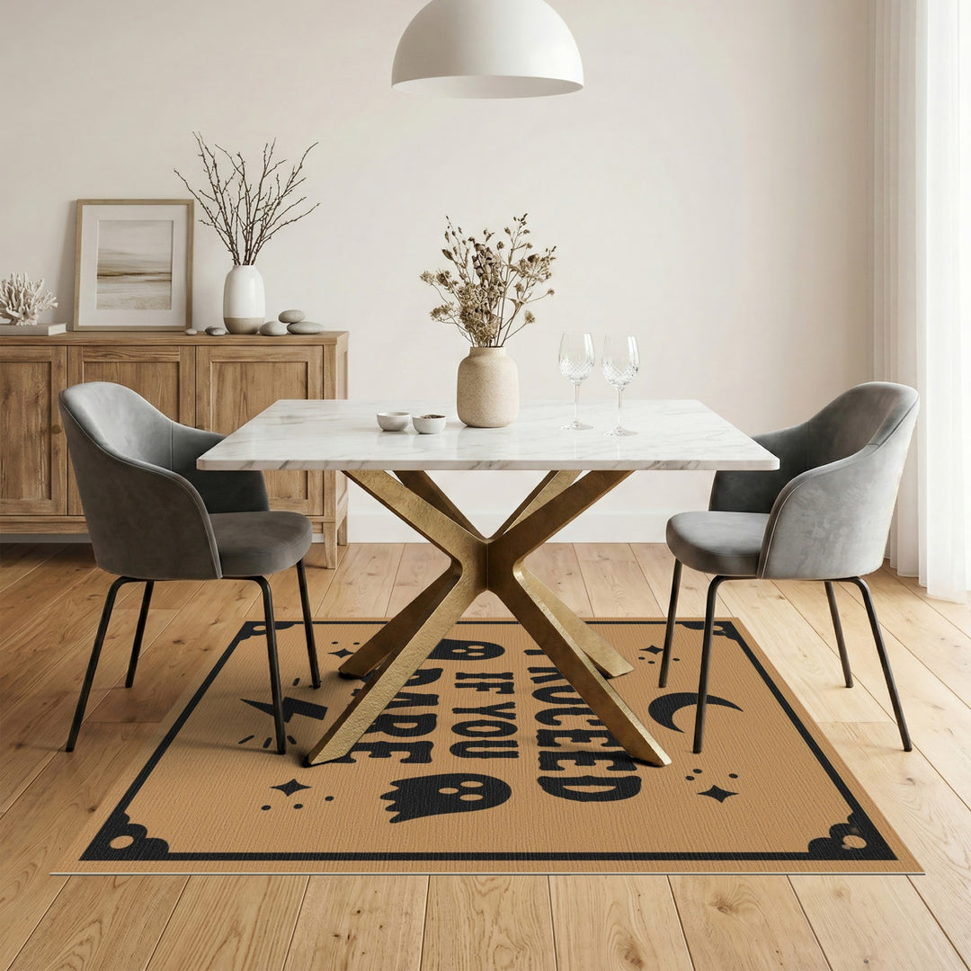 Proceed If You Dare Ghost Halloween Area Rug