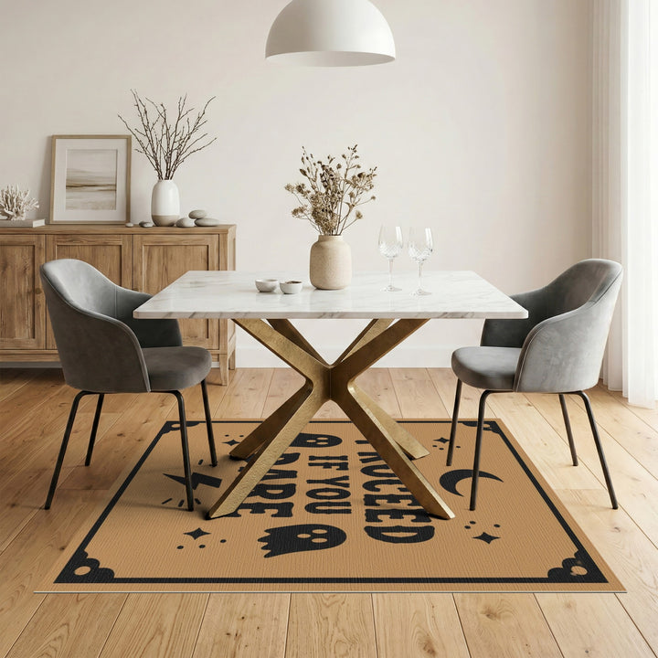 Proceed If You Dare Ghost Halloween Area Rug