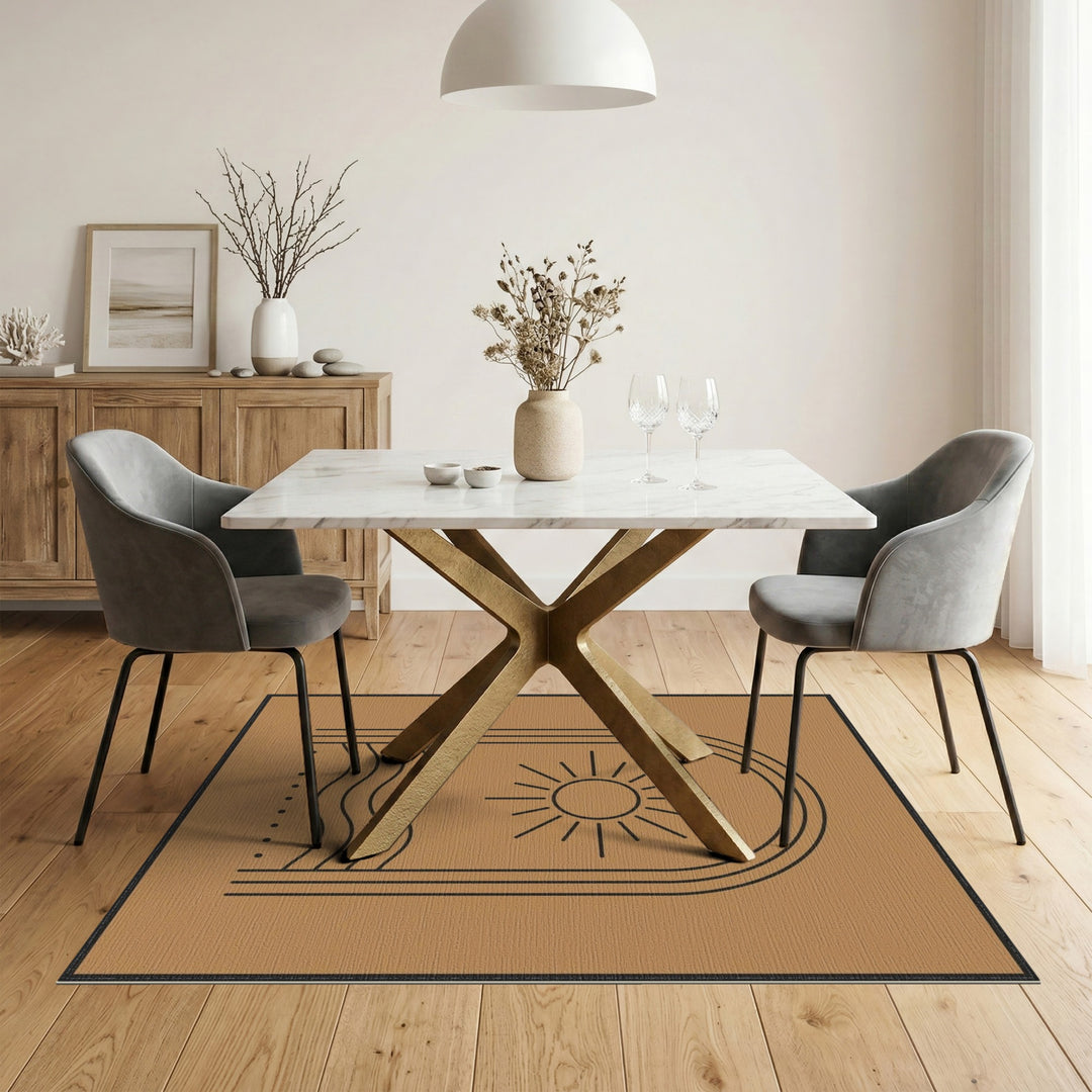 Brown Southwestern Arch Sun Area Rug