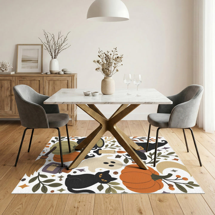 Halloween Witch Pumpkin Kids Area Rug
