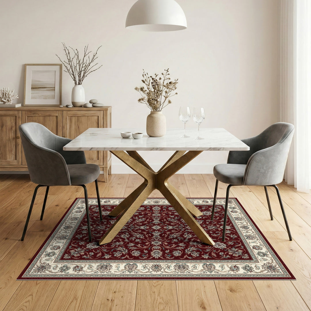 Red Floral Persian Area Rug
