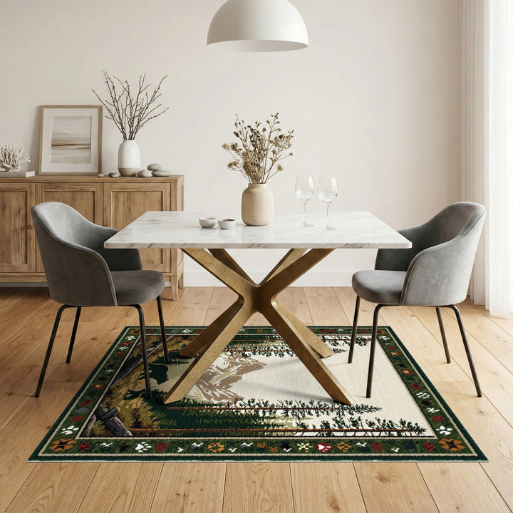 Bear Family Forest Area Rug