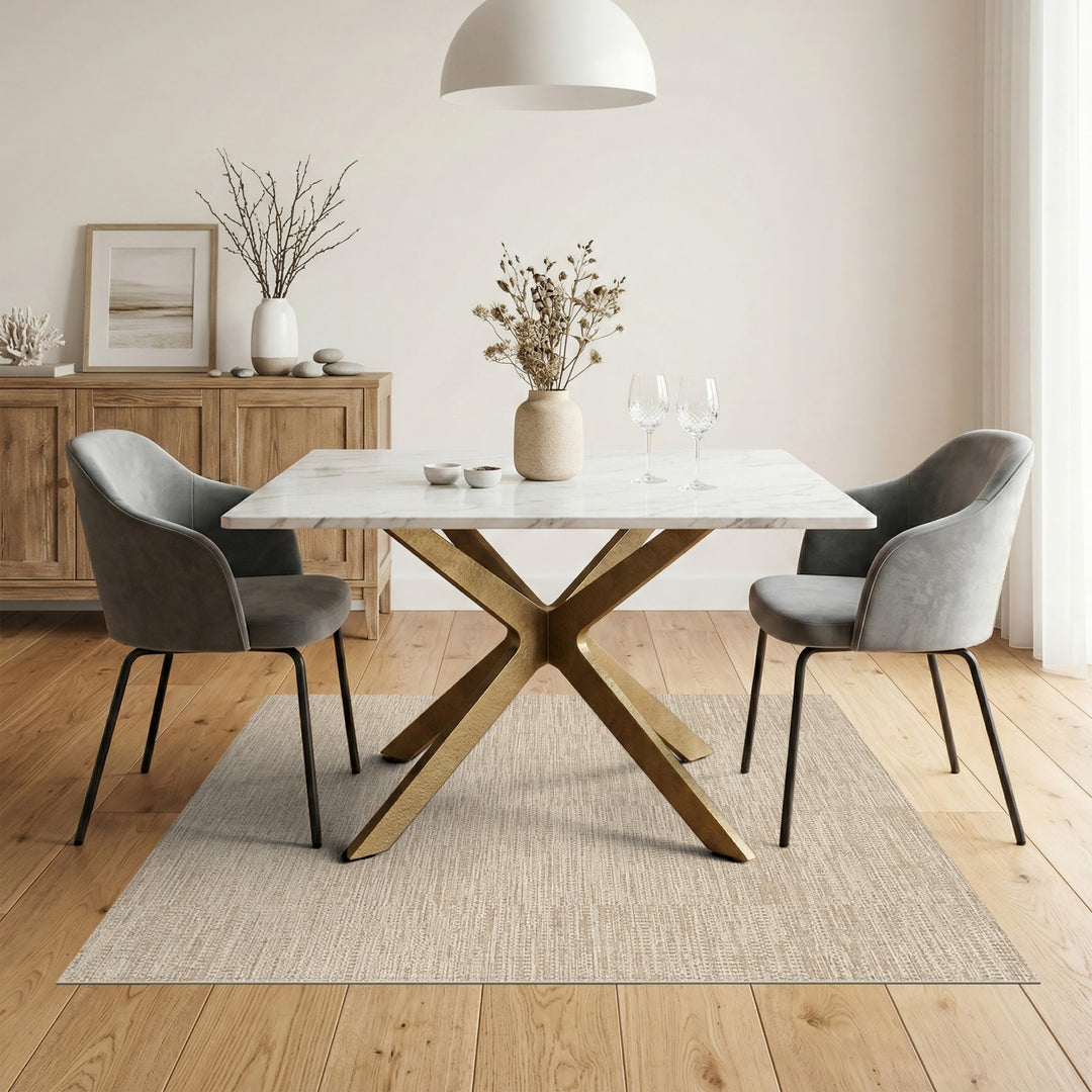 Beige and Neutral Beige Textured Rustic Area Rug