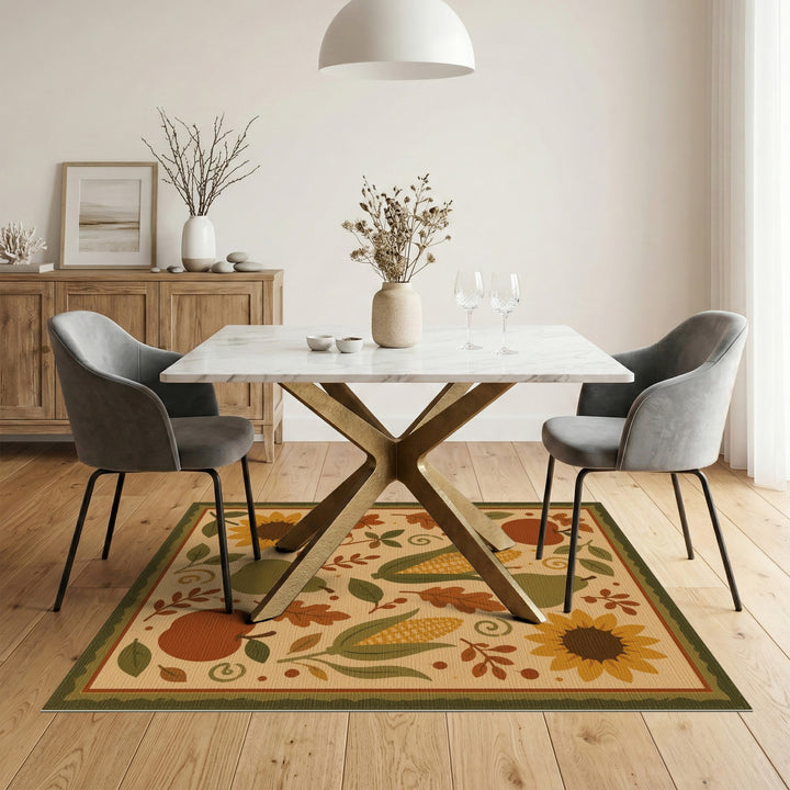 Autumn Harvest Fruit Area Rug
