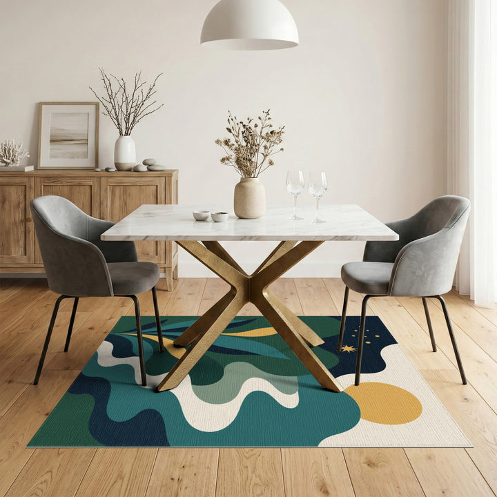 Starry River Abstract Area Rug