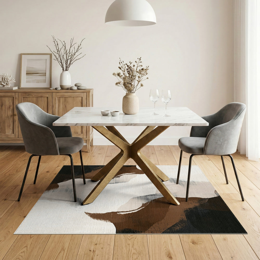 Abstract Brown Area Rug