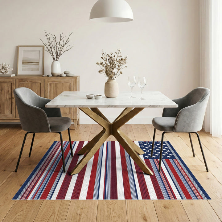 American Flag Stars and Stripes Area Rug