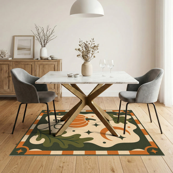 Pumpkin Harvest Moon Area Rug