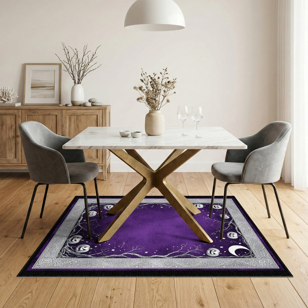 Purple Jack-o'-Lantern Area Rug