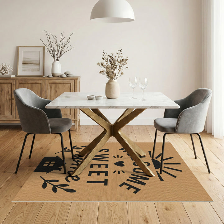 Welcome Sweet Home Rustic Area Rug