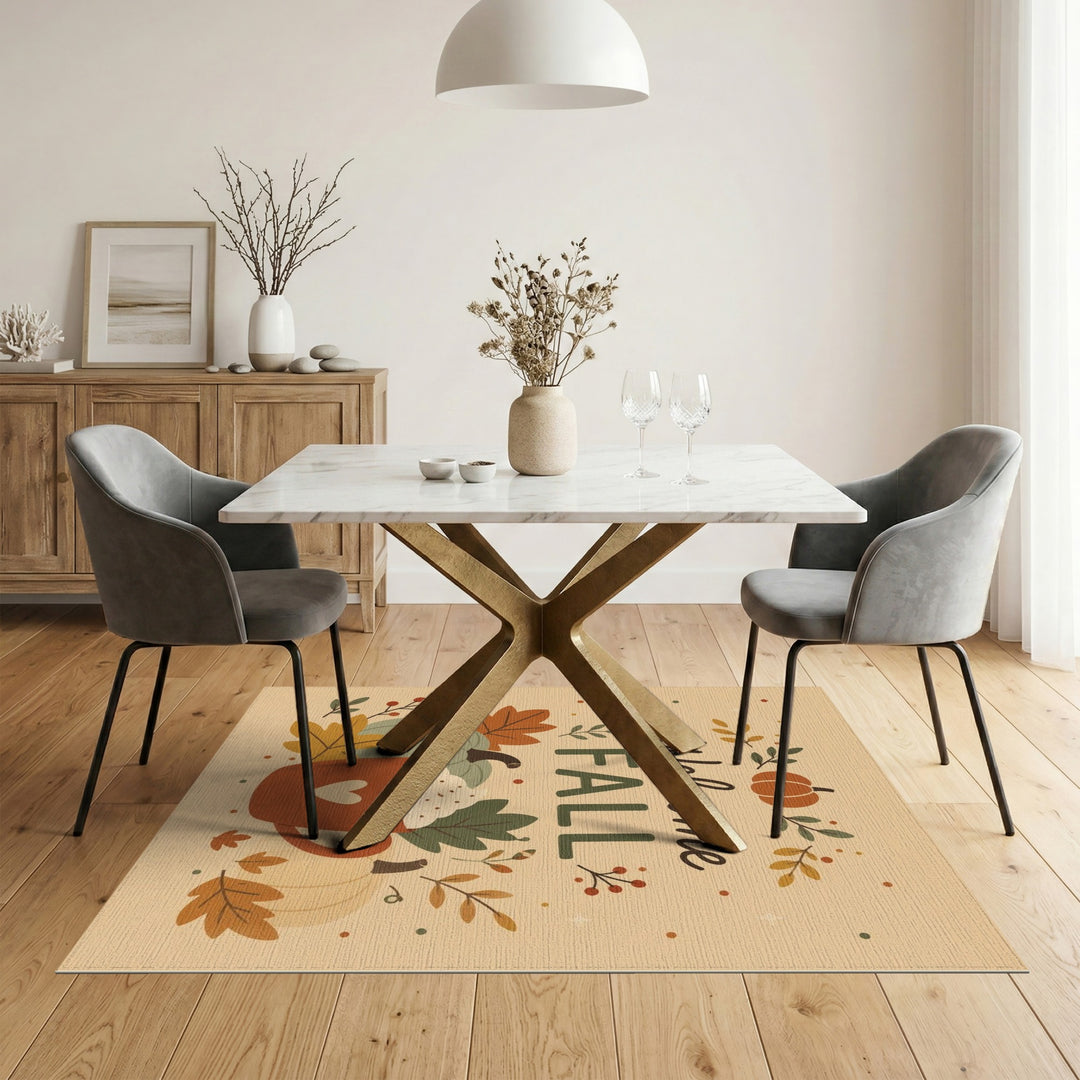 Welcome Fall Pumpkin Mug Area Rug