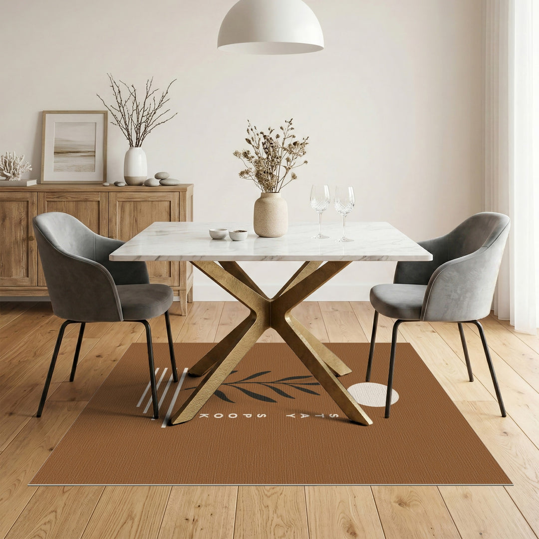 Stay Spooky Brown Botanical Area Rug