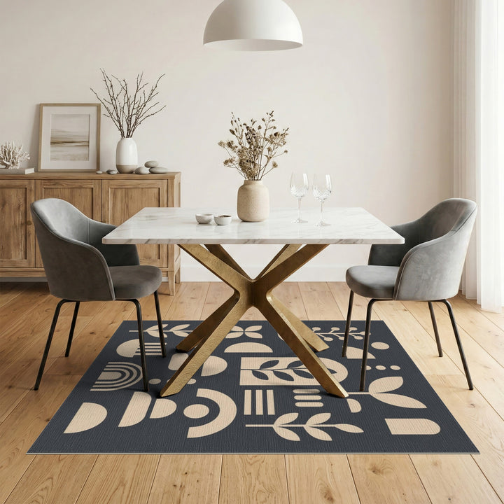 Geometric Modern Beige Abstract Geometric Area Rug