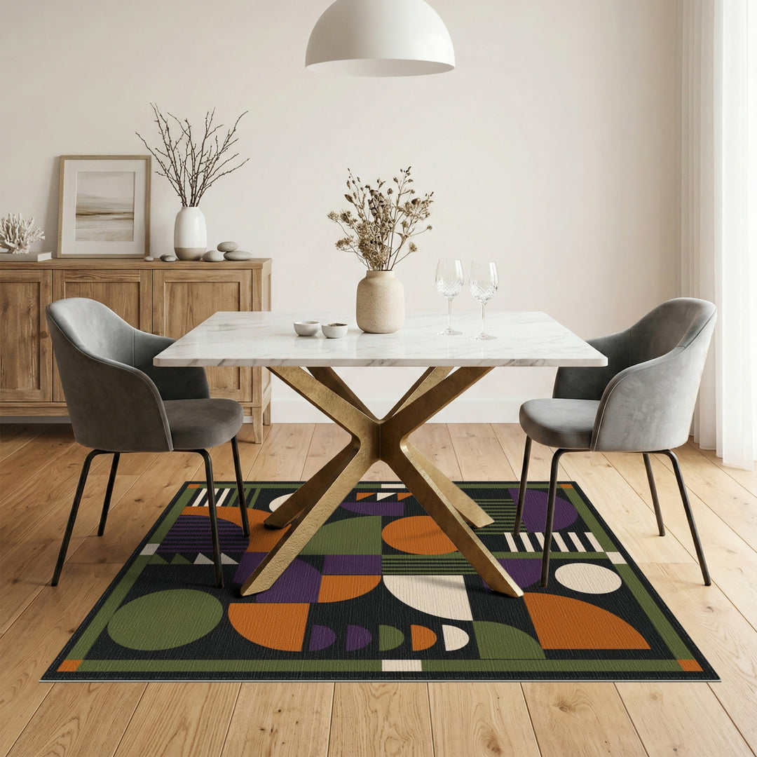 Geometric Modern Multi-color and Patterns Geometric Modern Multi-Color Area Rug