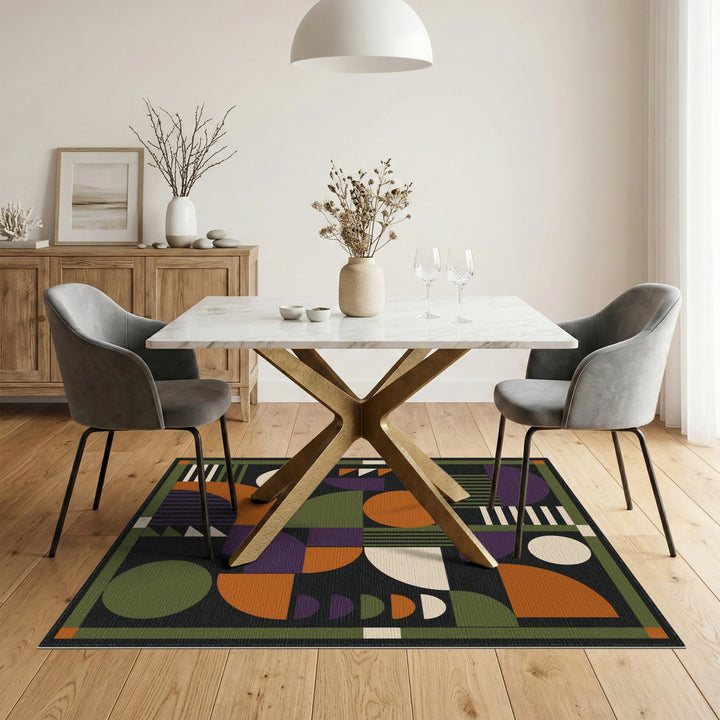 Geometric Modern Multi-color and Patterns Geometric Modern Multi-Color Area Rug