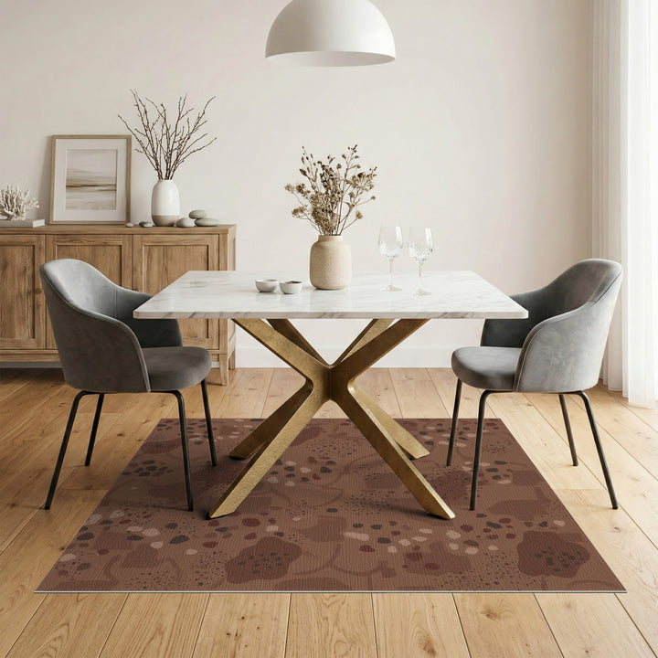 Abstract Brown Area Rug